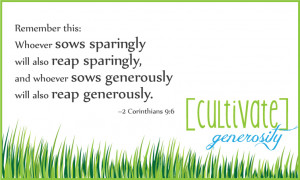 CULTIVATE] GENEROSITY: This month’s Bible verse + free printable!