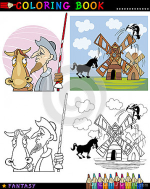 Free Stock Photography Man Don Quixote Horse Character Cartoon