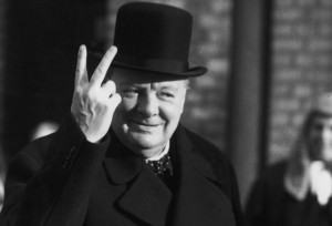 10th November 1942: Winston Churchill (1874 - 1965) giving the 