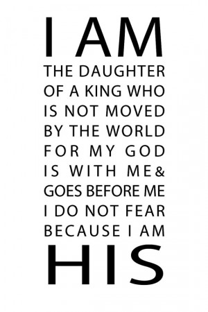 Am the Daughter of a King Quote Vinyl Wall Decal. 36.0h x 16.0w ...