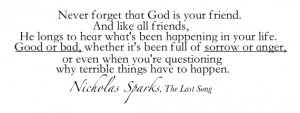 Back > Quotes For > Nicholas Sparks The Last Song Quotes