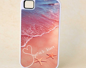... 5s - Inspirational Quote Love your Run Beach Phone Case Starfish