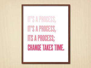 Change Takes Time - Quote Poster - Typography , Home Decor, Wall Decor