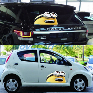 30*17cm Car Reflective Stickers on Cars and Decals Minion Body Sticker ...