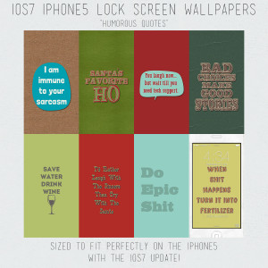 IOS7 Iphone 5 Lock Screen Wallpaper Quotes by HGGraphicDesigns