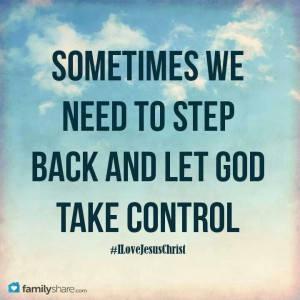 God is in control! Amen