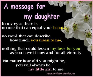 Message to My Daughter Quote