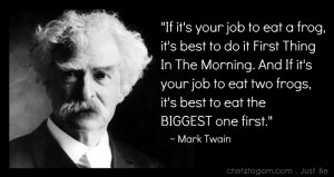 have learned from standing on the shoulders of giants like Mark Twain ...