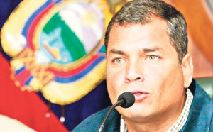 Ecuadorian President Step