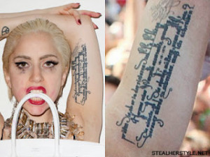Lady Gaga Tattoos List| Lady Gaga Tattoos Pictures