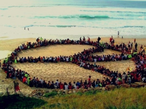 beach, peace, peace sign, people, summer