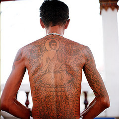 Buddhist Monk Full Back And Arm Tattoos Starving Buddha Tattoo picture