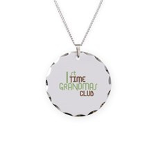 1st Time Grandmas Club (Green) Necklace Circle Cha for