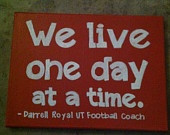 ... of Texas 9in x 12in canvas football quote from Darrell Royal