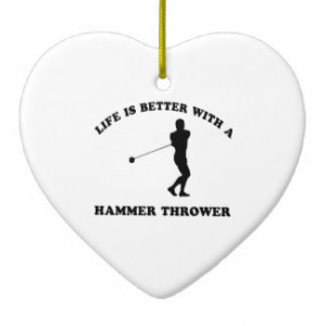 Life is better with a Hammer Thrower Christmas Tree Ornament