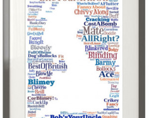 Map of British Sayings / English Slang - Phrases, England, UK ...