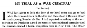 Leo Szilard, war criminal?