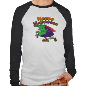happy_halloween_funny_frankenstein_cartoon_t_shirt ...