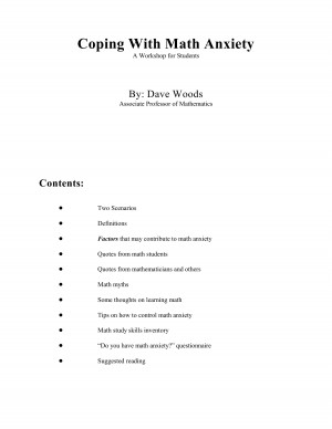 Coping With Math Anxiety Ebook by deathlove