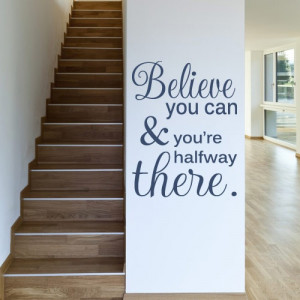 Believe Can Inspirational Quote Vinyl Wall Art Sticker Home Decor ...
