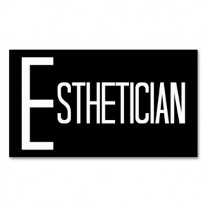 Esthetician Black and White Business Card from Zazzle.com