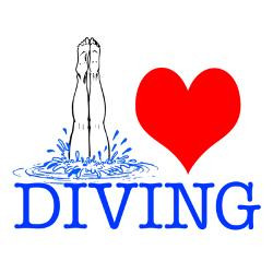 love_heart_diving_decal.jpg?color=White&height=250&width=250 ...