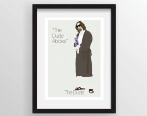 The Dude (Big Lebowski) Quote - Minimal Movie A4 Digital Art Print ...