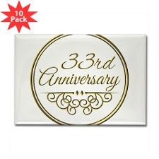 33rd Anniversary Magnets for