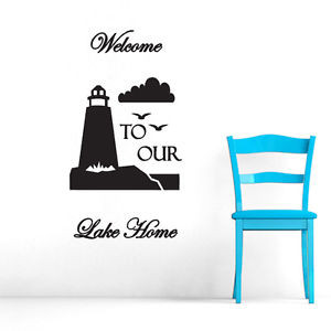 Welcome-to-Our-Lake-Home-Entryway-Wall-Decals-Vinyl-Quotes-Stickers