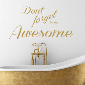 Détails sur BE AWESOME QUOTE WALL ART STICKER, WALL MURAL, WALL DECAL ...