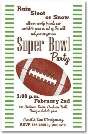 super bowl party invitation