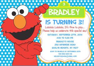 Elmo Birthday Party Invitation