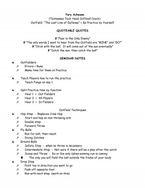 Softball Quotes For Outfielders