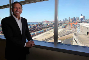 Howard Schultz in his office at his company's corporate headquarters ...