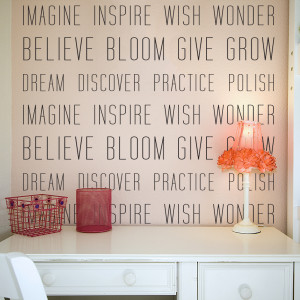 encouraging verbs wall quote decal