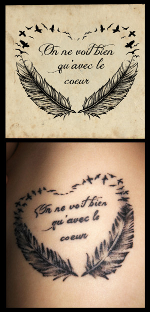 Birds Quote Tattoo Design Cool