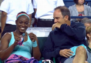 Sloane Stephens and Paul Annacone