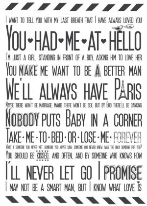 Studio No.44 — Movie Love Quotes Print -