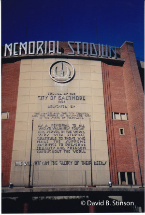 Memorial Plaque of Memorial Stadium, Baltimore