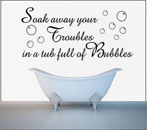 BATHROOM-WALL-ART-VINYL-STICKER-QUOTE-SHOWER-BUBBLES-HOME-DECOR-WORDS ...