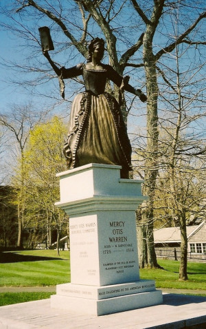 This statue commemorating the life of Mercy Otis Warren is located in ...
