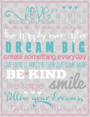 Follow Your Dreams Believe In Miracles Subway Art Print Freebie ...