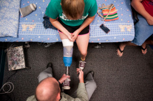 Provo High senior receives new prosthetic leg from Shriners
