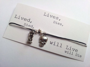 ... Bioshock Infinite Lutece quote friendship bracelet on waxed cotton