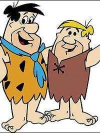 ... lookalike, is at the Flintstones' front door] Do you know the Rubbles