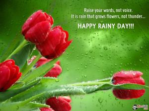 Happy Rainy Day Quote Wallpaper and SMS Message To Enjoy Rainy Days.