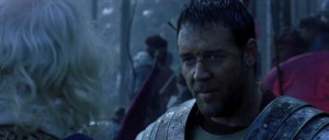 Photo of Russell Crowe, who portrays Maximus in 