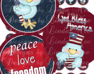 NEW- American Pride Fourth of July Patriotic Quotes (1.25 inch round ...