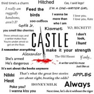 Castle quotes. Love the incorporation of the Castle logo on this ...