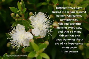 ... Times Have Help Me To Understand Better Than Before - Flower Quote